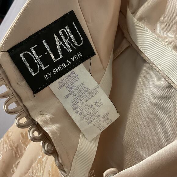 Vintage De Laru by Sheila Yen Evening Dress w/ Purse- Size 9/10 - Picture 7 of 11